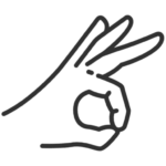 Main qui fait une pichenette logo