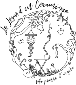dessin lézarde en céramique